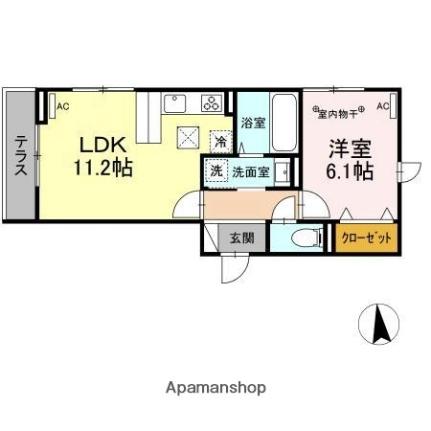 クレストコート錦町 303｜宮城県仙台市青葉区錦町２丁目(賃貸アパート1LDK・3階・42.12㎡)の写真 その2