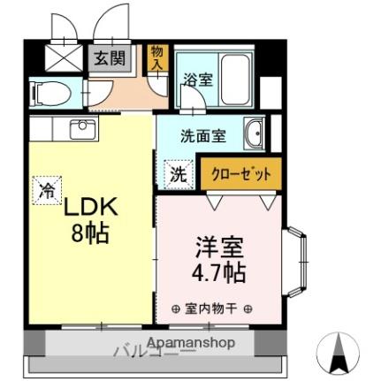 ミゥ・フォリア 505 ｜ 宮城県仙台市宮城野区鉄砲町中（賃貸マンション1DK・5階・34.20㎡） その2