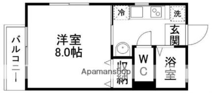 サンダーコートII 201 ｜ 宮城県仙台市青葉区荒巻字西雷神（賃貸アパート1K・2階・24.80㎡） その2