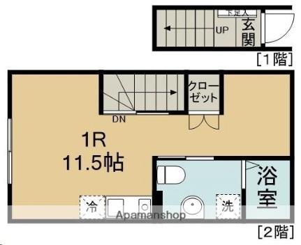 ＣＲＥＡＴＥ　ＢＡＳＥ向山 202｜宮城県仙台市太白区向山４丁目(賃貸アパート1R・2階・30.00㎡)の写真 その2