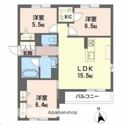 ｃａｎｔａｂｉｌｅ大関 ｜宮城県仙台市若林区畳屋丁(賃貸マンション3LDK・2階・74.35㎡)の写真 その2