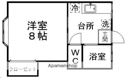 天神沢コーポ 103｜宮城県仙台市泉区天神沢１丁目(賃貸アパート1K・1階・26.00㎡)の写真 その2