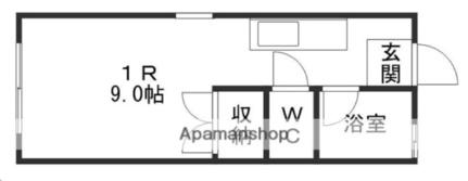 コーポしらはた 107｜宮城県仙台市青葉区桜ケ丘４丁目(賃貸アパート1R・1階・19.80㎡)の写真 その2