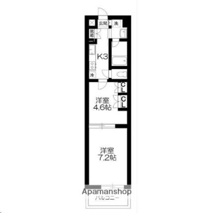 宮城県仙台市青葉区大町２丁目(賃貸マンション2K・5階・33.65㎡)の写真 その2