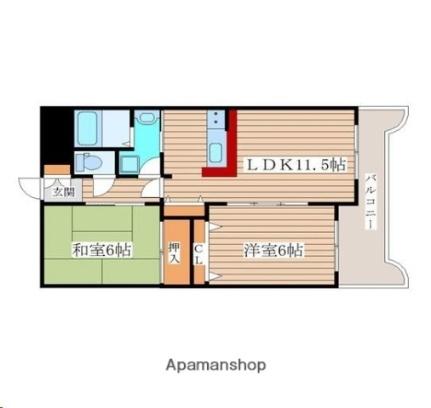 アロッジオＳ 303｜宮城県仙台市青葉区栗生６丁目(賃貸マンション2LDK・3階・55.98㎡)の写真 その2