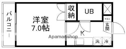 コーポ中島丁 205｜宮城県仙台市青葉区八幡３丁目(賃貸マンション1K・2階・21.00㎡)の写真 その2