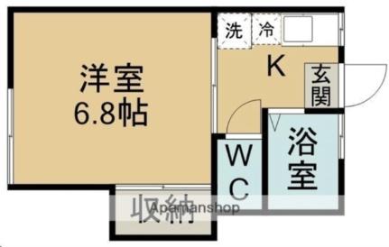 宮城アパートＡ 205 ｜ 宮城県仙台市青葉区柏木１丁目（賃貸アパート1K・2階・21.00㎡） その2