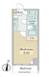 仙台市営南北線 北四番丁駅 徒歩5分の賃貸マンション 9階1Kの間取り