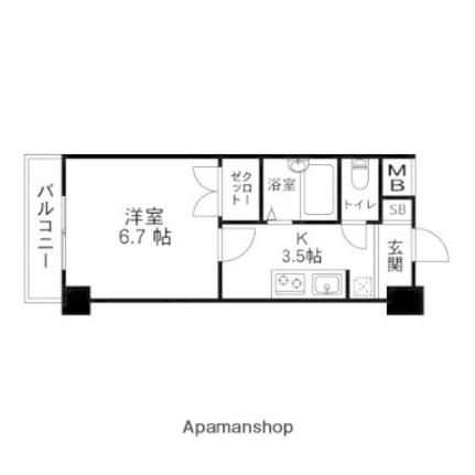 アンジュ市名坂 207｜宮城県仙台市泉区市名坂字御釜田(賃貸マンション1K・2階・23.10㎡)の写真 その2