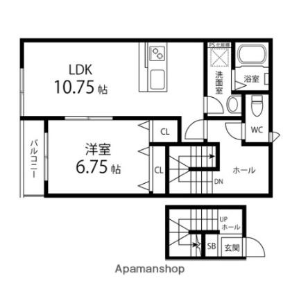 カームライフウエノII 202 ｜ 宮城県仙台市泉区本田町（賃貸アパート1LDK・2階・41.40㎡） その2