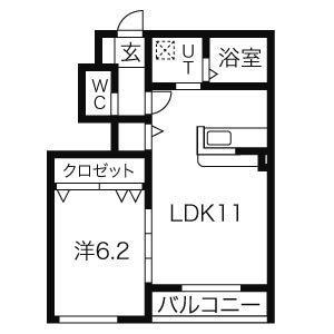 文水壱番館 壱-105｜宮城県大崎市古川中里５丁目(賃貸アパート1LDK・1階・40.82㎡)の写真 その2