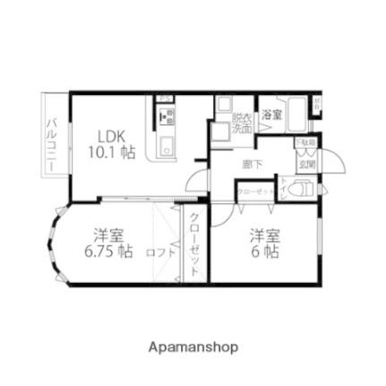 ボヤージュ　加藤 202｜宮城県仙台市泉区市名坂字鳥井原(賃貸アパート2LDK・2階・53.41㎡)の写真 その2