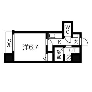 サンライズ支倉町 501｜宮城県仙台市青葉区支倉町(賃貸マンション1K・5階・22.60㎡)の写真 その2