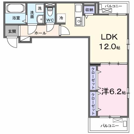 テンピィオプリマ 203｜宮城県仙台市宮城野区中野字寺前(賃貸アパート1LDK・2階・45.80㎡)の写真 その2