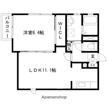 フォンテーヌ広瀬前  ｜ 宮城県仙台市若林区荒井８丁目（賃貸アパート1LDK・2階・43.50㎡） その2