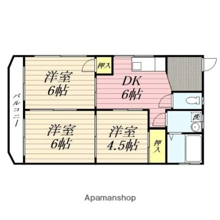 第二及川コーポ ｜宮城県仙台市若林区南小泉３丁目(賃貸アパート3DK・1階・49.50㎡)の写真 その2