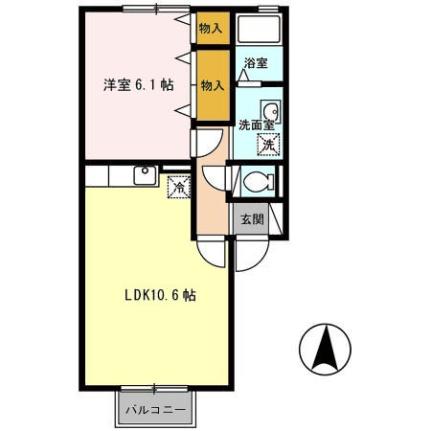 クラレンスホワイト　I・ＩＩ  ｜ 宮城県多賀城市高橋４丁目（賃貸アパート1LDK・2階・40.95㎡） その2