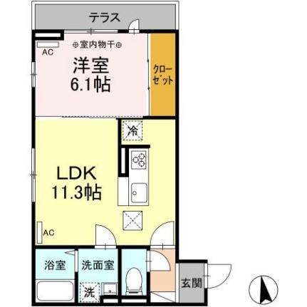 宮城県仙台市青葉区小田原５丁目(賃貸アパート1LDK・1階・41.01㎡)の写真 その2