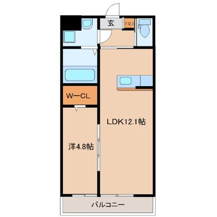 メゾンド桜 ｜宮城県仙台市若林区大和町４丁目(賃貸アパート1LDK・1階・40.26㎡)の写真 その2