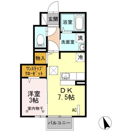 郡山ガーデン　マーブルガーデン 102｜福島県郡山市富久山町福原字境田(賃貸アパート1DK・1階・29.63㎡)の写真 その2