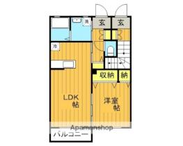 福島県郡山市桑野３丁目（賃貸アパート1LDK・1階・45.25㎡） その2