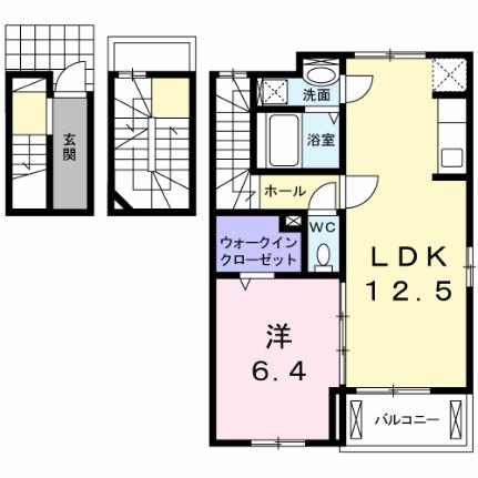 アクアポルタ 301｜福島県郡山市水門町(賃貸アパート1LDK・3階・54.19㎡)の写真 その2