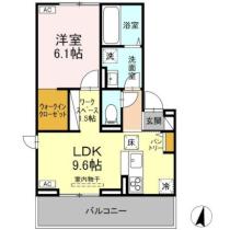 福島県郡山市桑野２丁目（賃貸アパート1LDK・1階・42.97㎡） その2