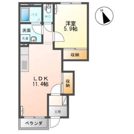 ｓｔａｄｉａ　（ステーディア） 101 ｜ 茨城県笠間市旭町（賃貸アパート1LDK・1階・44.60㎡） その2