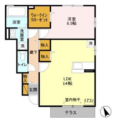 メイプルヒル　Ｇ棟  ｜ 茨城県笠間市旭町（賃貸アパート1LDK・1階・48.68㎡） その2