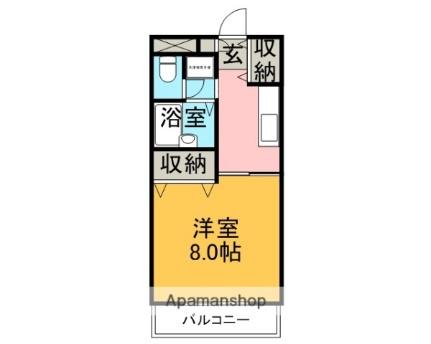 ヴィラ・エスポワールI 307｜茨城県水戸市姫子１丁目(賃貸マンション1K・3階・26.33㎡)の写真 その2