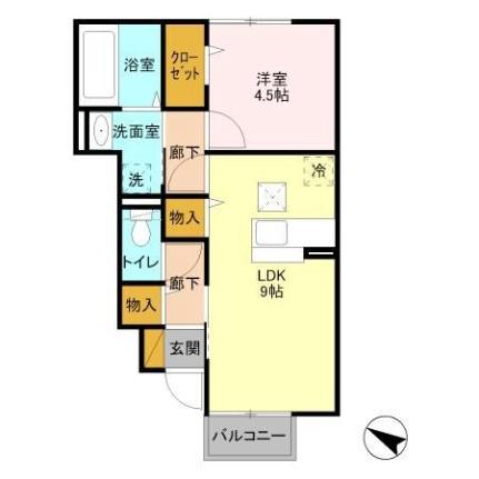 グラマードマレV 105 ｜ 茨城県鹿嶋市宮中１丁目（賃貸アパート1LDK・1階・37.67㎡） その2