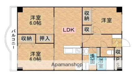 ファミーユ 202 ｜ 栃木県那須塩原市方京１丁目（賃貸マンション3LDK・2階・66.15㎡） その2