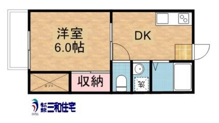 ハイツ宝積寺 103｜栃木県塩谷郡高根沢町大字宝積寺(賃貸アパート1DK・1階・27.08㎡)の写真 その2