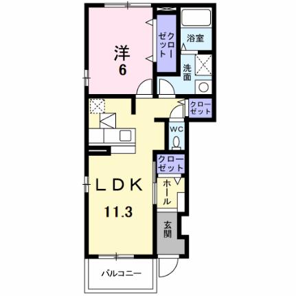 イーグル　ポイント 101｜栃木県芳賀郡益子町大字七井(賃貸アパート1LDK・1階・44.18㎡)の写真 その2