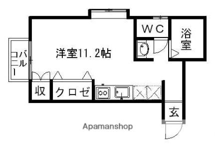 プロヴァンス二番館 202｜埼玉県さいたま市浦和区領家７丁目(賃貸アパート1R・2階・28.98㎡)の写真 その2