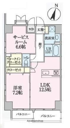 サンコロマール 301｜埼玉県さいたま市浦和区北浦和１丁目(賃貸マンション1SLDK・3階・61.44㎡)の写真 その2