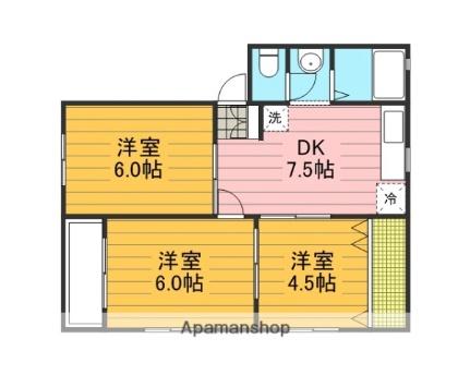 ロイヤルハウス新井 311｜埼玉県さいたま市浦和区常盤９丁目(賃貸マンション3DK・3階・48.00㎡)の写真 その2