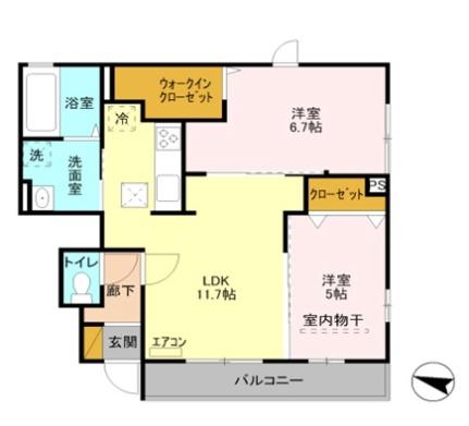 プランドール 102｜埼玉県さいたま市北区本郷町(賃貸アパート2LDK・1階・55.53㎡)の写真 その2