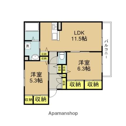 ＳＣＥＮＥ　III 302 ｜ 埼玉県蕨市塚越４丁目（賃貸マンション2LDK・3階・60.66㎡） その2