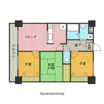 ＳＧＫマンションパピオール 601｜埼玉県さいたま市北区奈良町(賃貸マンション3LDK・6階・64.80㎡)の写真 その2