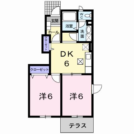 スプリング　ワットＡ棟 101｜埼玉県春日部市粕壁東４丁目(賃貸アパート2DK・1階・42.77㎡)の写真 その2