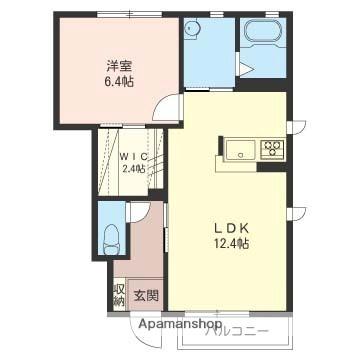 埼玉県川越市大字上寺山（賃貸アパート1LDK・1階・46.68㎡） その2