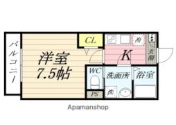 （仮称）ジーメゾン川越大袋アルテ 1階1Kの間取り