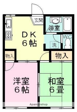 オーク・パレス ｜千葉県習志野市東習志野１丁目(賃貸アパート2DK・1階・35.51㎡)の写真 その2