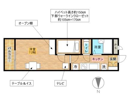 レオパレスＹＳ　ＳＴＡ木更津 208｜千葉県木更津市朝日１丁目(賃貸マンション1K・2階・20.81㎡)の写真 その2