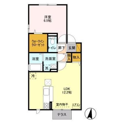 千葉県木更津市請西南２丁目(賃貸アパート1LDK・1階・45.84㎡)の写真 その2