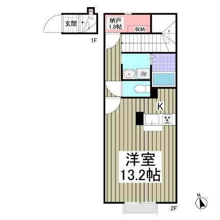 レオネクストコトーII 202｜千葉県木更津市請西東３丁目(賃貸アパート1R・2階・37.24㎡)の写真 その2