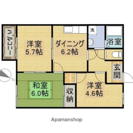 蔵波台ハイツＢ_間取り_0