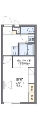 レオパレスつばさ 104｜千葉県成田市本三里塚(賃貸アパート1K・1階・23.18㎡)の写真 その2