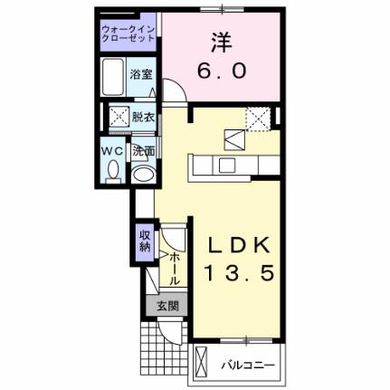 パル・ブローテＢ 103｜千葉県四街道市大日(賃貸アパート1LDK・1階・46.06㎡)の写真 その2